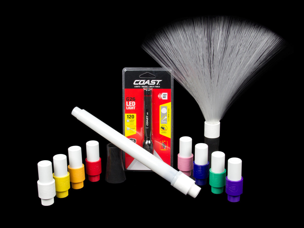 Light Painting Brushes Screw on Color Filters Set - 8 Colors